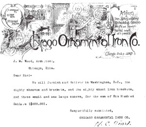 A letter confirming the order signed by H.C. Trost on July 20, 1895