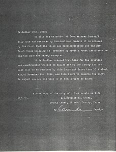 El Paso Court House Letter September 28, 1915