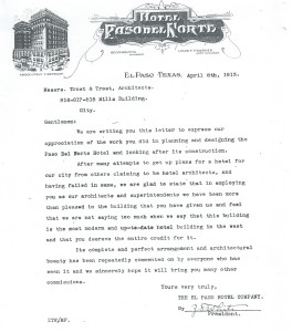 Hotel Paso Letter 