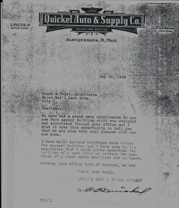 Quickel Auto & Supply Company Letter